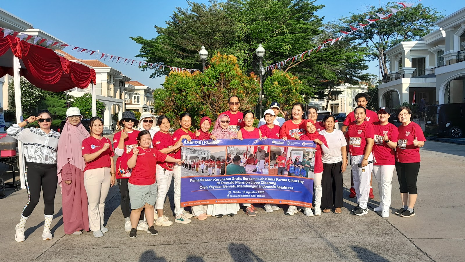 PEMERIKSAAN KESEHATAN GRATIS BERSAMA LAB KIMIA FARMA CIKARANG DI EMERALD MANSION  LIPPO CIKARANG OLEH YAYASAN BERSATU MEMBANGUN INDONESIA SEJAHTERA